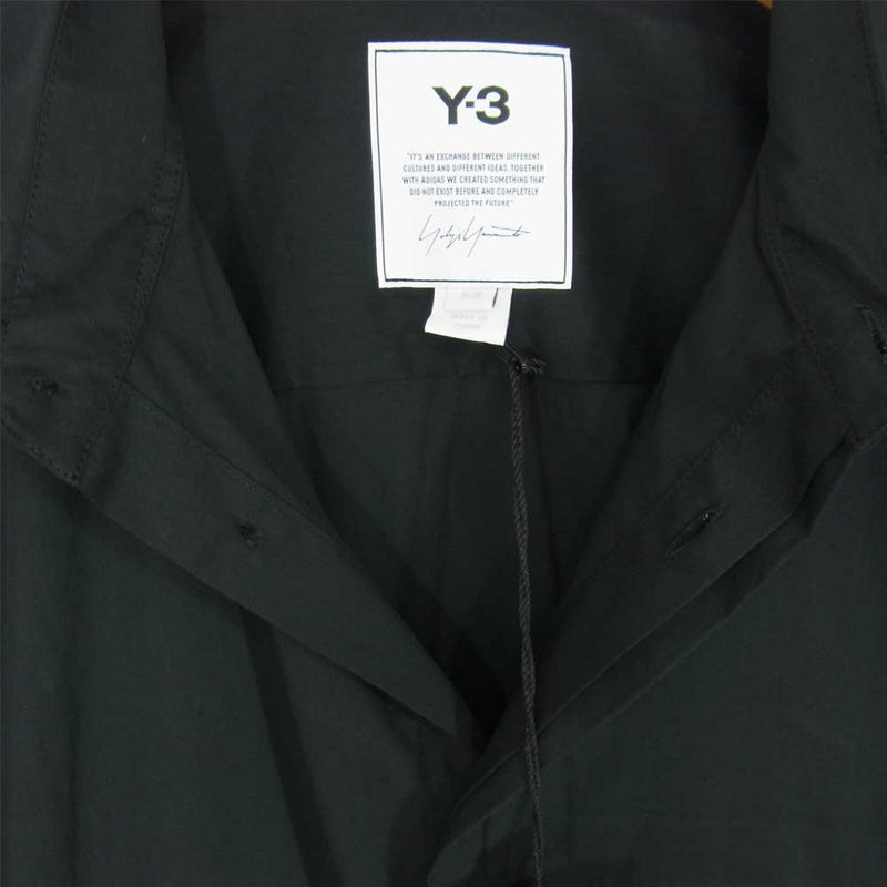 Yohji Yamamoto ヨウジヤマモト Y-3 ワイスリー FN3374 M CLASSIC SHIRT クラシック ロング シャツ ブラック系  M【新古品】【未使用】【中古】