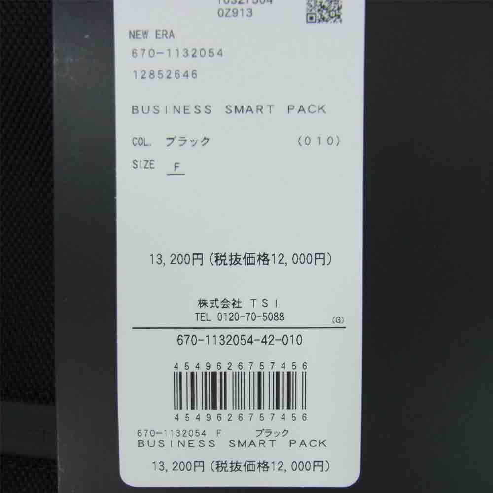 nano universe ナノユニバース 670-1132054 NEW ERA 別注BUSINESS SMART PACK バックパック ブラック系 F【新古品】【未使用】【中古】