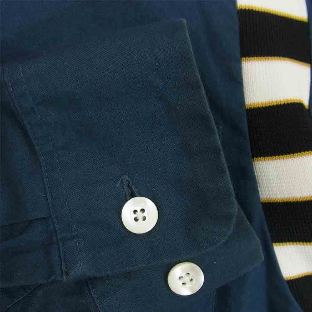 CALEE キャリー 切替 開襟 シャツ ブルー系 M【中古】