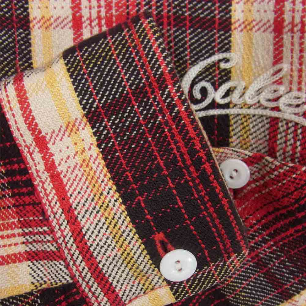 CALEE キャリー フランネル チェック シャツ レッド×ホワイト レッド系 M【中古】