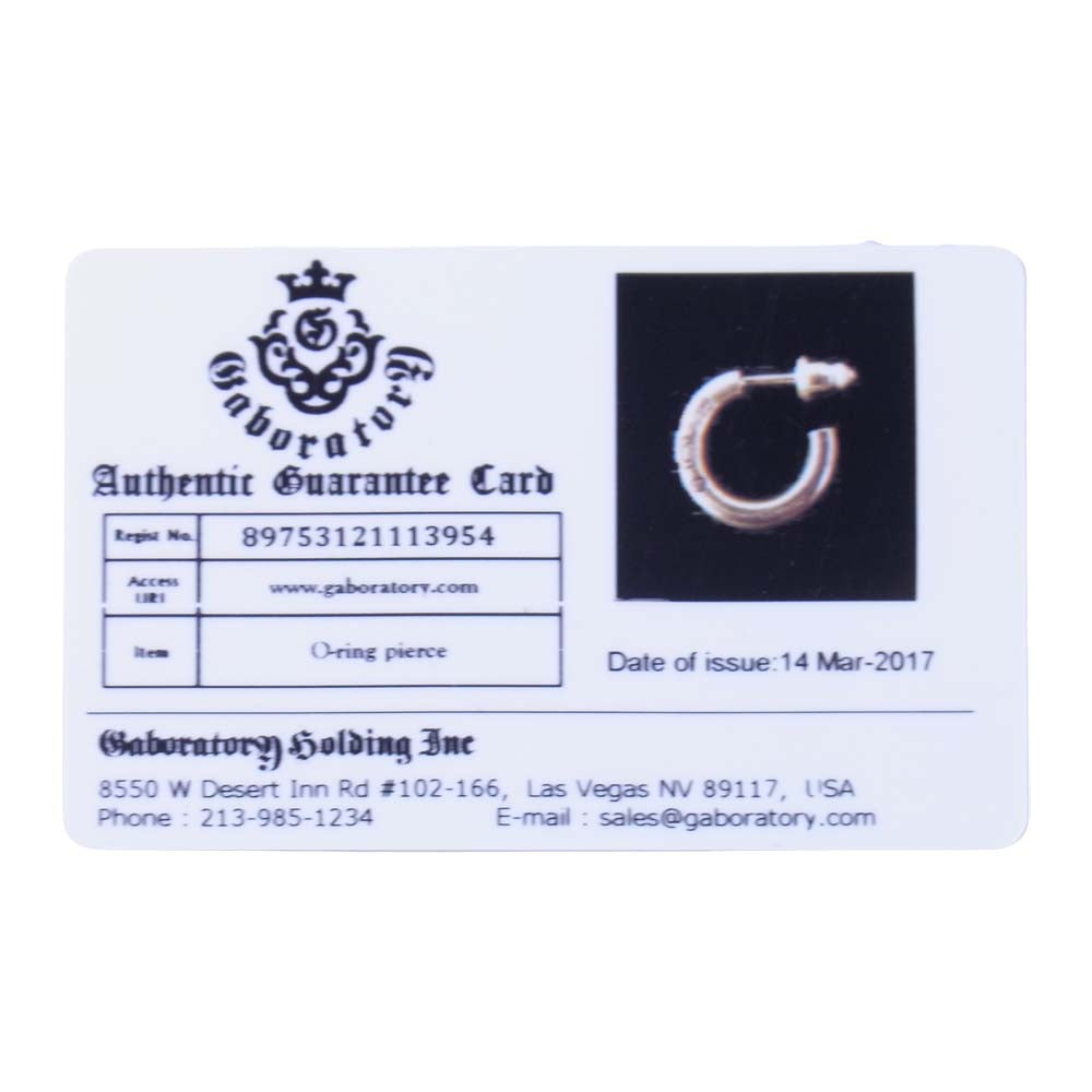GABOR ガボール 国内正規店販売証明書付属 O-ring pierce オーリング ピアス シルバー系【中古】