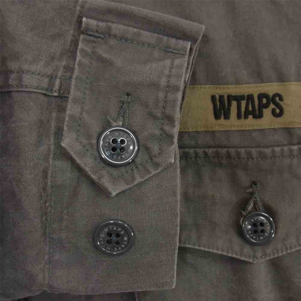 WTAPS ダブルタップス 20SS 201TQDT-SHM01 Scout LS スカウト ロングスリーブ シャツ ノーカラー ジャケット グレー系 03【中古】