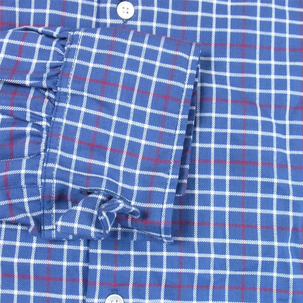 ANATOMICA アナトミカ 530-182-06 WEELEND SHIRT L/S コットン チャック シャツ ブルー系 S【新古品】【未使用】【中古】