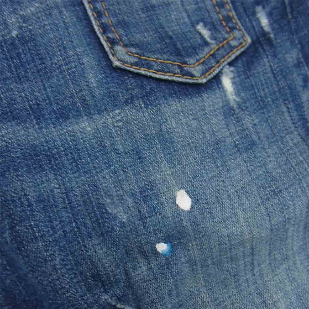 DSQUARED2 ディースクエアード S71LA0625 Kenny jeans ペンキ加工 ペイント ダメージ加工 デニム パンツ インディゴブルー系 44【中古】