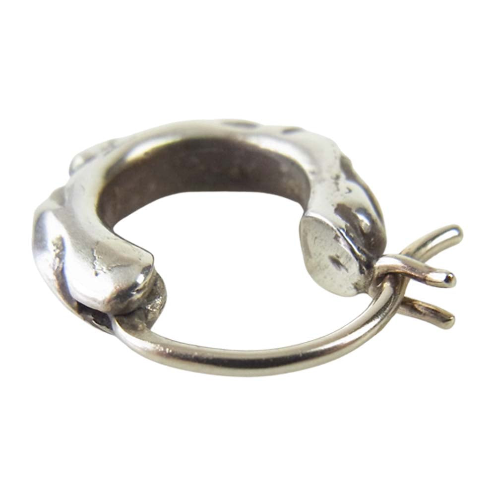 CHROME HEARTS クロムハーツ(原本無) TNY HOOP SCRL タイニー フープ スクロール ピアス シルバー系【中古】