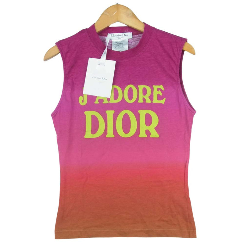 Christian Dior クリスチャンディオール 2H12155301 J'Adore Dior Ombre Sleeveless Top  ジャドール タンクトップ ピンク系 38【極上美品】【中古】