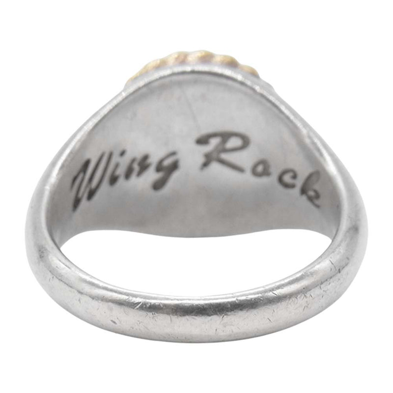 WINGROCK ウィングロック K18 インディアン カレッジリング 指輪 シルバー×ゴールド系 21号程度【中古】
