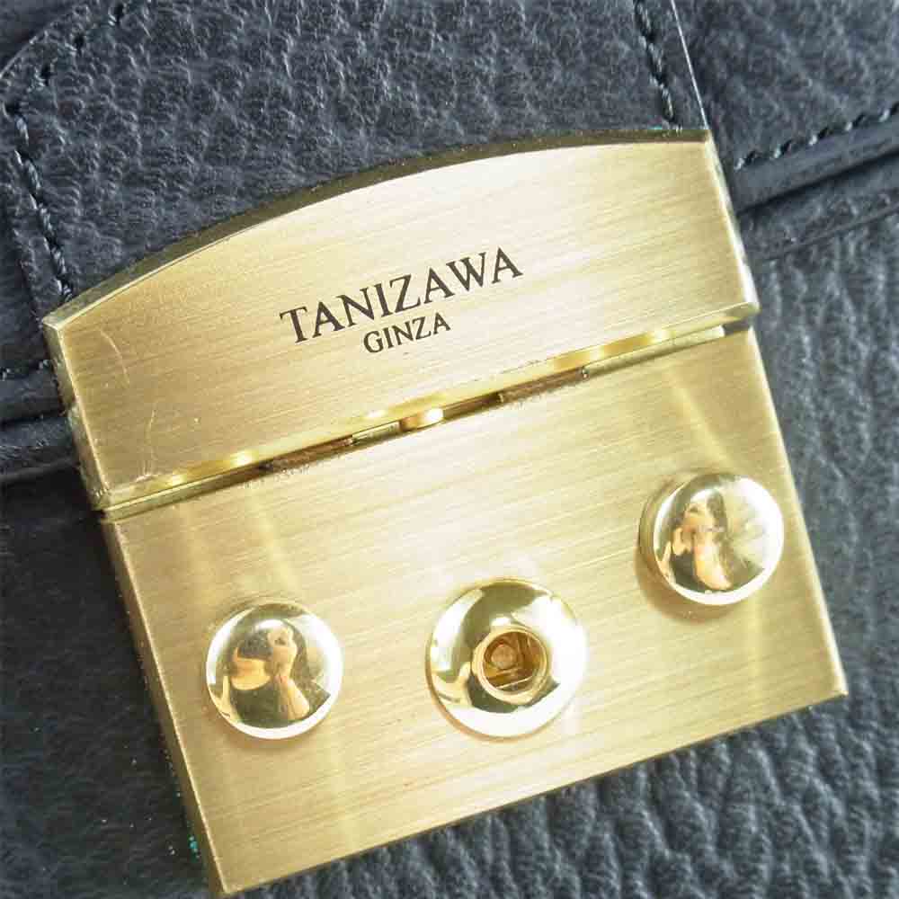 銀座タニザワ レザー セカンドバッグ セカンド バッグ クラッチ 6539 ブラック系【美品】【中古】
