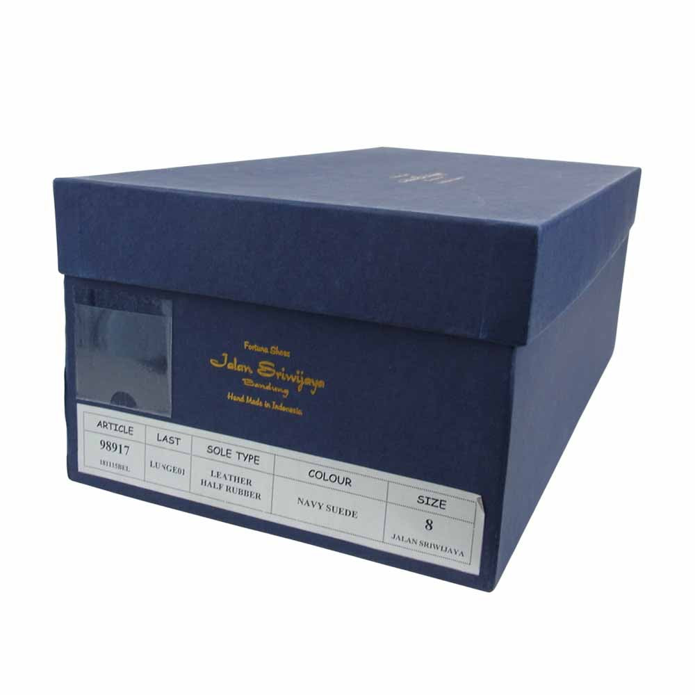 JALAN SRIWIJAYA ジャランスリウァヤ 98917 スエード タッセル ローファー スリッポン シューズ ネイビー系 8【美品】【中古】