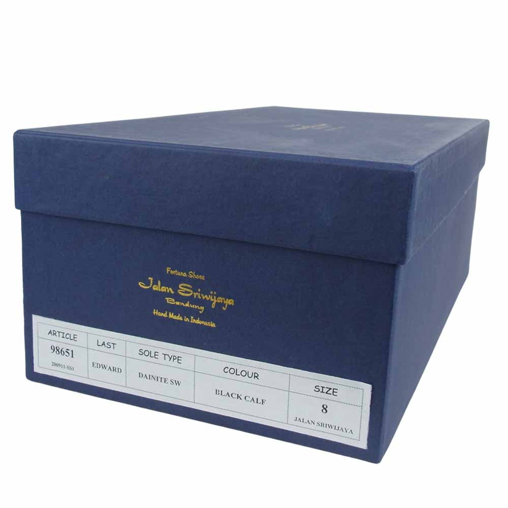 JALAN SRIWIJAYA ジャランスリウァヤ 98651 プレーントゥ シューズ DAINITE ダイナイトソール カーフレザー ブラック系 8【極上美品】【中古】