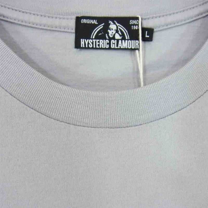 HYSTERIC GLAMOUR ヒステリックグラマー 21SS 02211CT31 HYS COSMETICS プリント Tシャツ グレー系  L【新古品】【未使用】【中古】