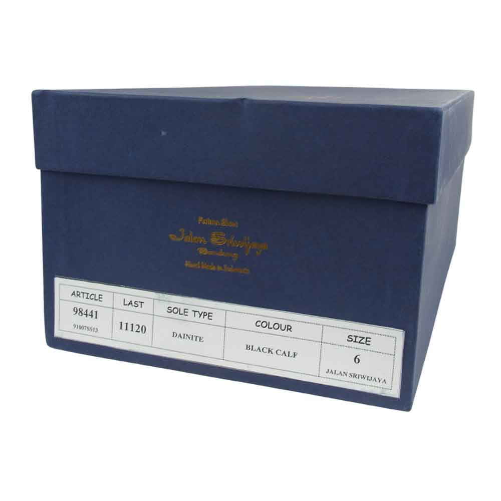 JALAN SRIWIJAYA ジャランスリウァヤ 98441 セミブローグ シューズ DAINITE SOLE ダイナイトソール カーフレザー UK6 ブラック ブラック系 6【極上美品】【中古】
