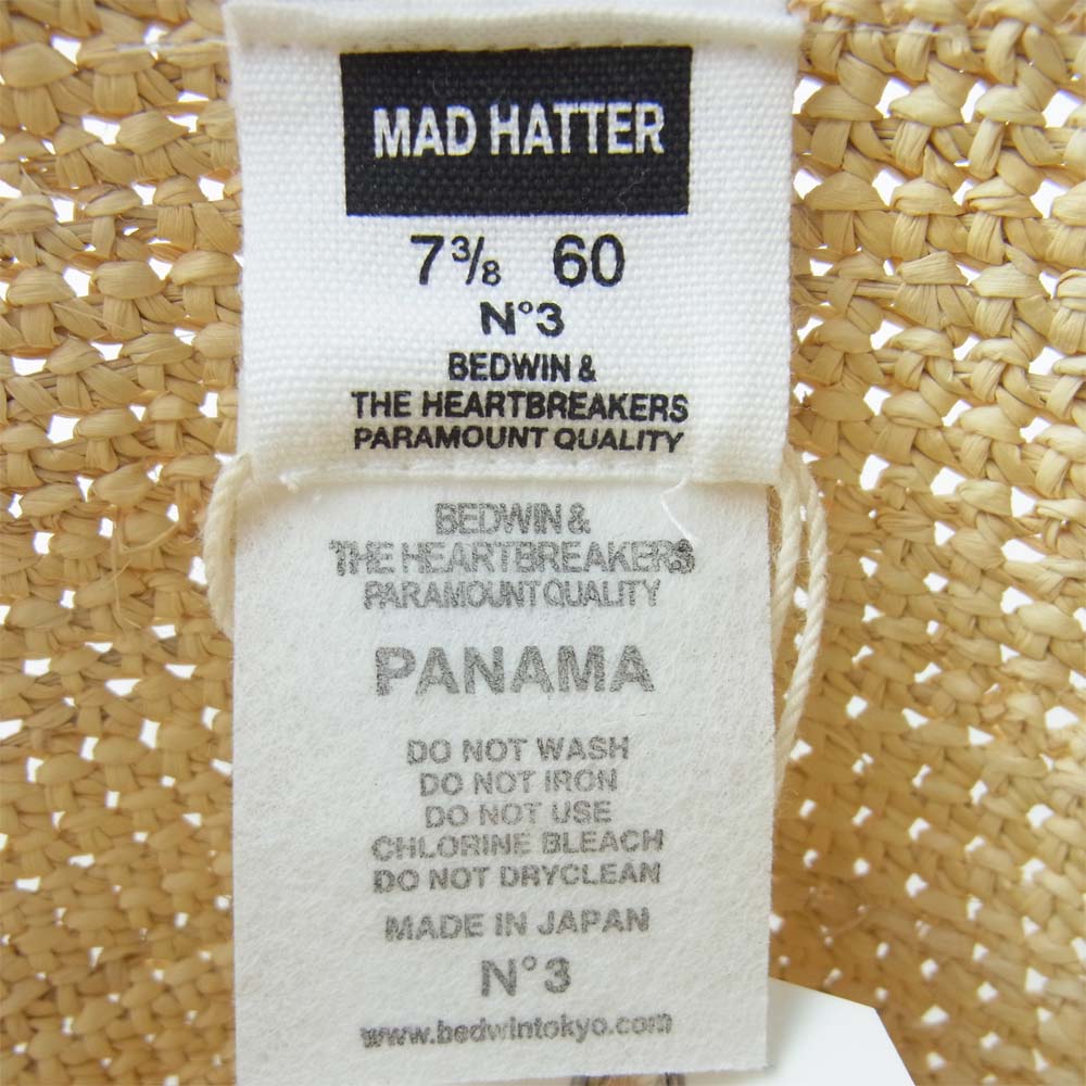ベドウィン & ザ ハートブレイカーズ 16SB0675 POMONA PANAMA HAT パナマハット ストローハット クリーム系 3【新古品】【未使用】【中古】