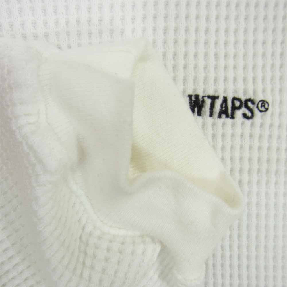 WTAPS ダブルタップス 21ss 211atdt-csm28 Waffle L/S Copo White ワッフル ロング Tシャツ 長袖 ホワイト系 04【中古】