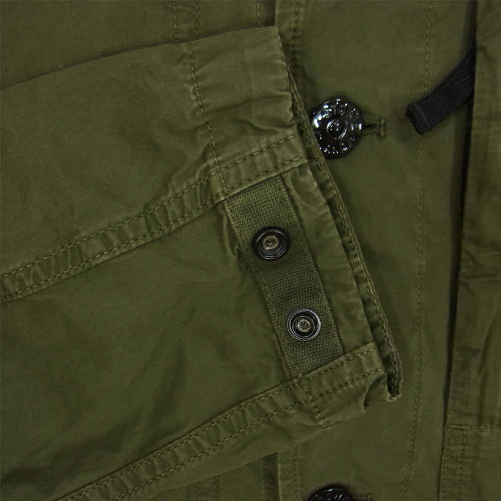STONE ISLAND ストーンアイランド 国内正規品 USED加工 ミリタリージャケット カーキ系 XL【美品】【中古】
