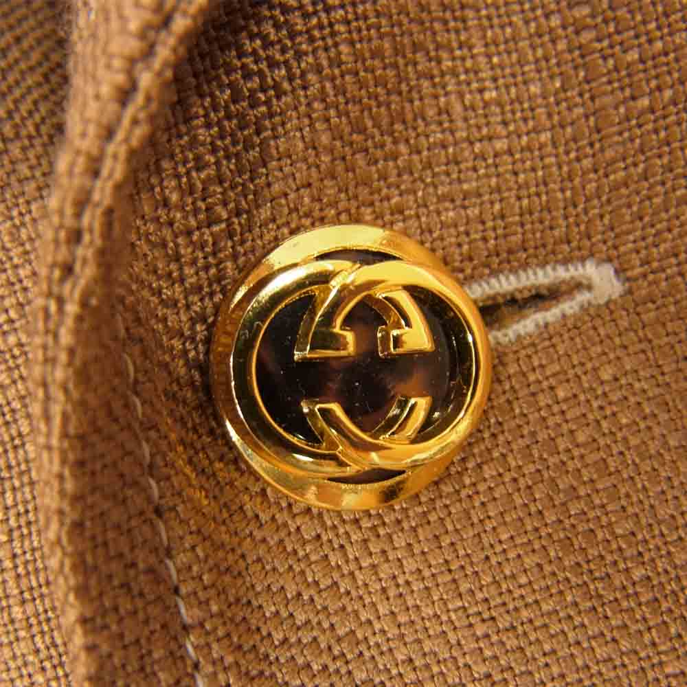 GUCCI グッチ Z736B 国内正規品 ビスコース シャツ ブラウン系 48【極上美品】【中古】