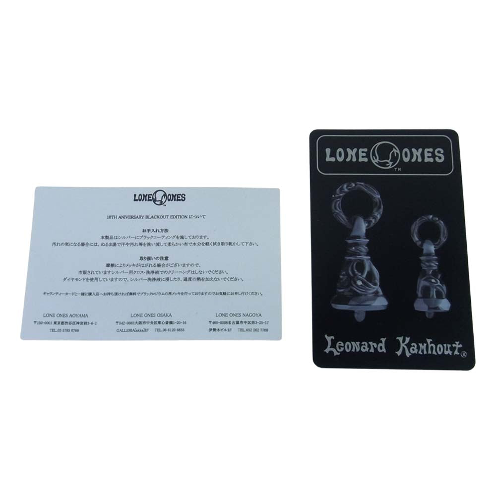 LONE ONES ロンワンズ 10周年記念 ブラックアウトエディション クレーンベル ダイヤ ブラックロジウムコーティング ボールチェーン シルバー系【中古】