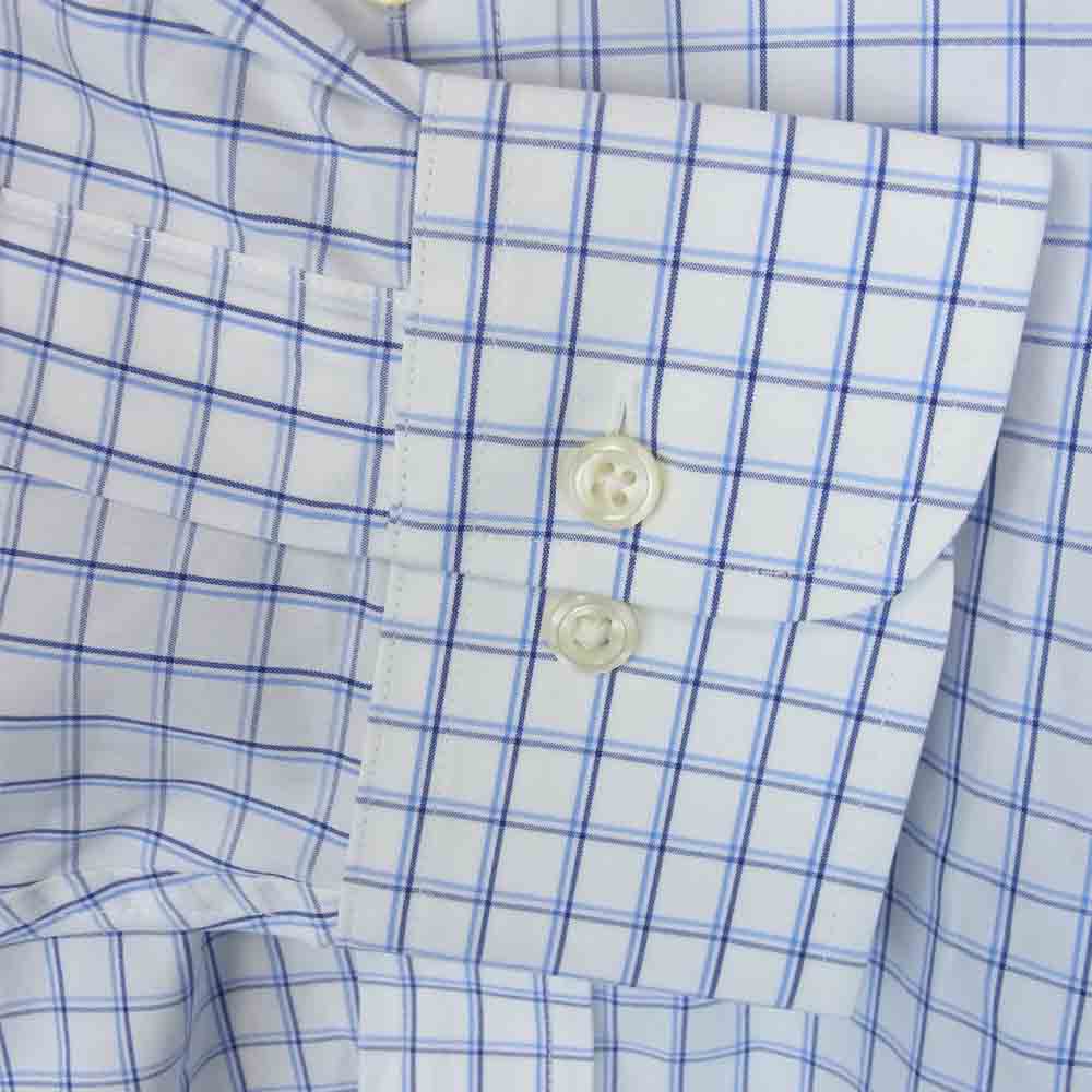 POLO RALPH LAUREN ポロ・ラルフローレン 国内正規品 ワイドカラー チェック シャツ ホワイト系 15/38【中古】