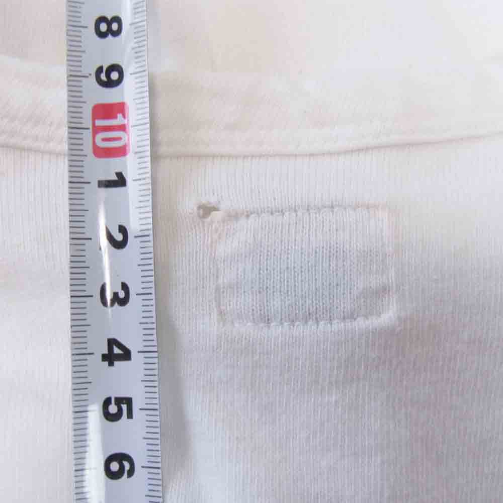 TENDERLOIN テンダーロイン クルーネック 染み込みプリント Tシャツ ホワイト系 L【中古】