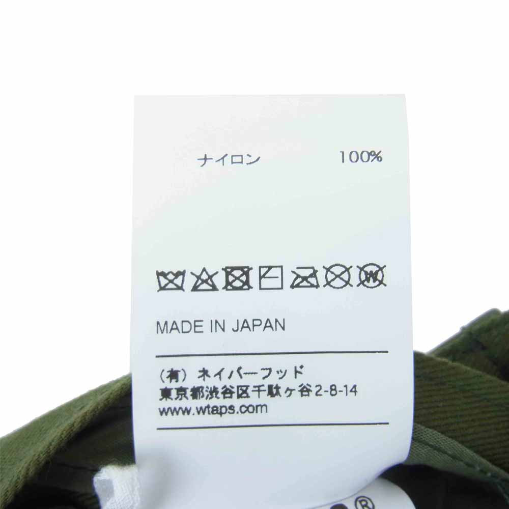 WTAPS ダブルタップス 19SS 191HCDT-HT03 T-7 01 CAP ナイロン キャップ カーキ系 SIZE X 00【美品】【中古】