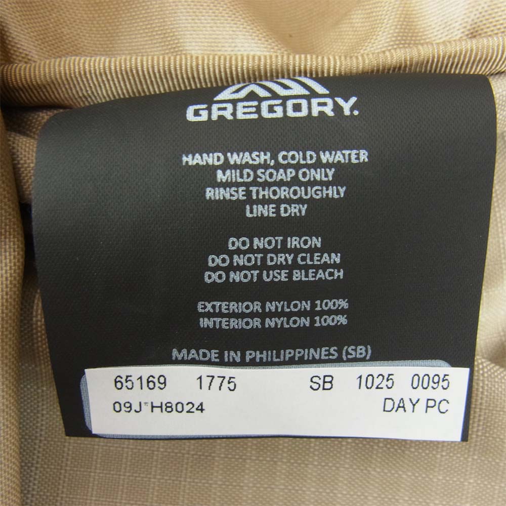 GREGORY グレゴリー DAY PACK デイ バック バックパック ベージュ系 F【新古品】【未使用】【中古】