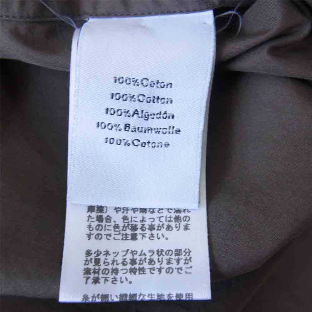 HERMES エルメス 国内正規品 仏製 胸ポケット S/S 半袖 シャツ カーキ系 44/17.5【美品】【中古】