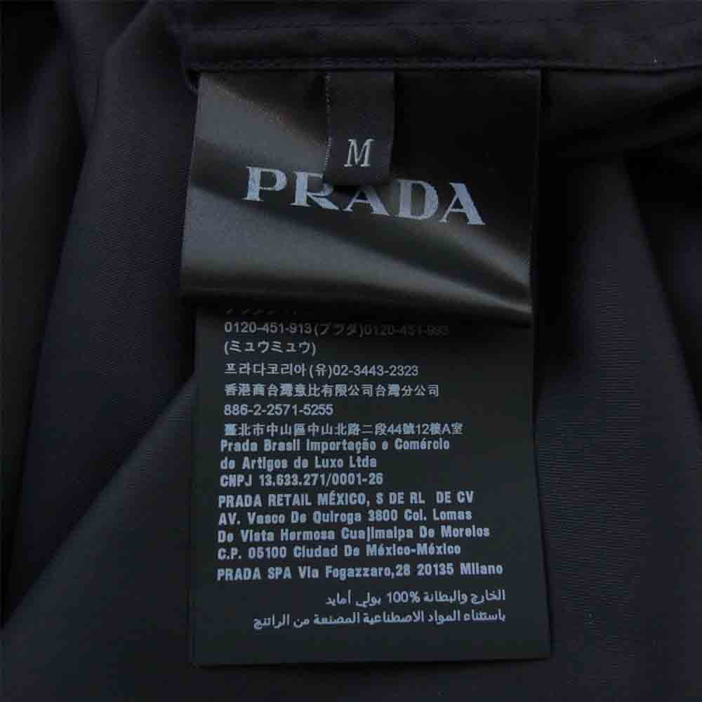 PRADA プラダ 19AW SC491 S192 I18 ロゴプレート ナイロン オーバーサイズ S/S 半袖 シャツ ブラック系 M【美品】【中古】