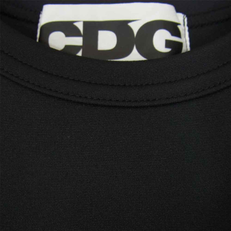 COMME des GARCONS コムデギャルソン SZ-T014 CDG 短冊 ロゴ Tシャツ ブラック系 XL【中古】
