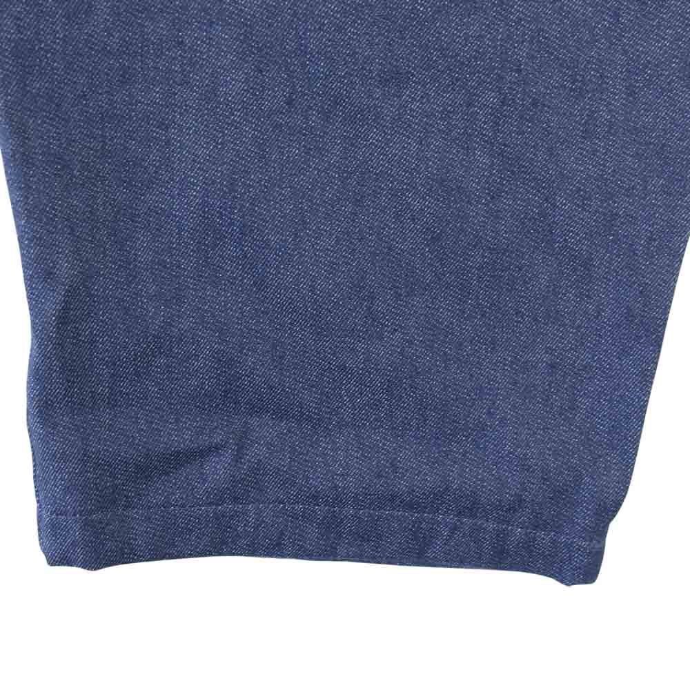 COMOLI コモリ 21SS T01-03013 リネン コットン ドロー ストリング パンツ インディゴブルー系 1【美品】【中古】