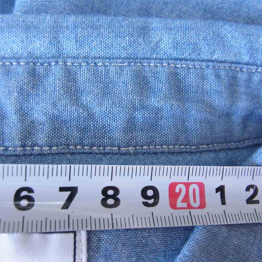 リベレイダース PEACE CHAMBRAY SHIRT ピース シャンブレー シャツ インディゴブルー系 XL【中古】