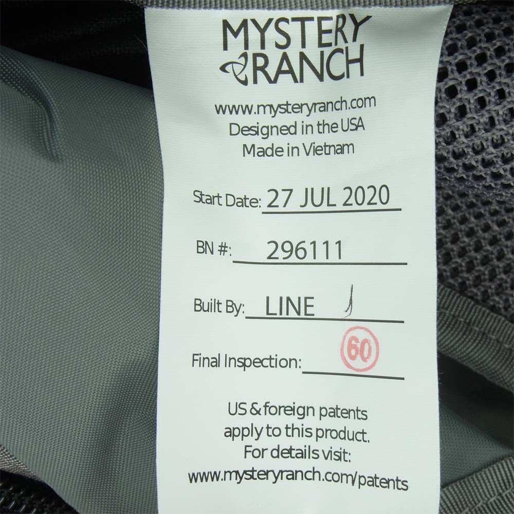 MYSTERY RANCH ミステリーランチ 2DAY ASSAULT 2デイアサルト デイパック バッグ バックパック L/XL ブラック系【新古品】【未使用】【中古】