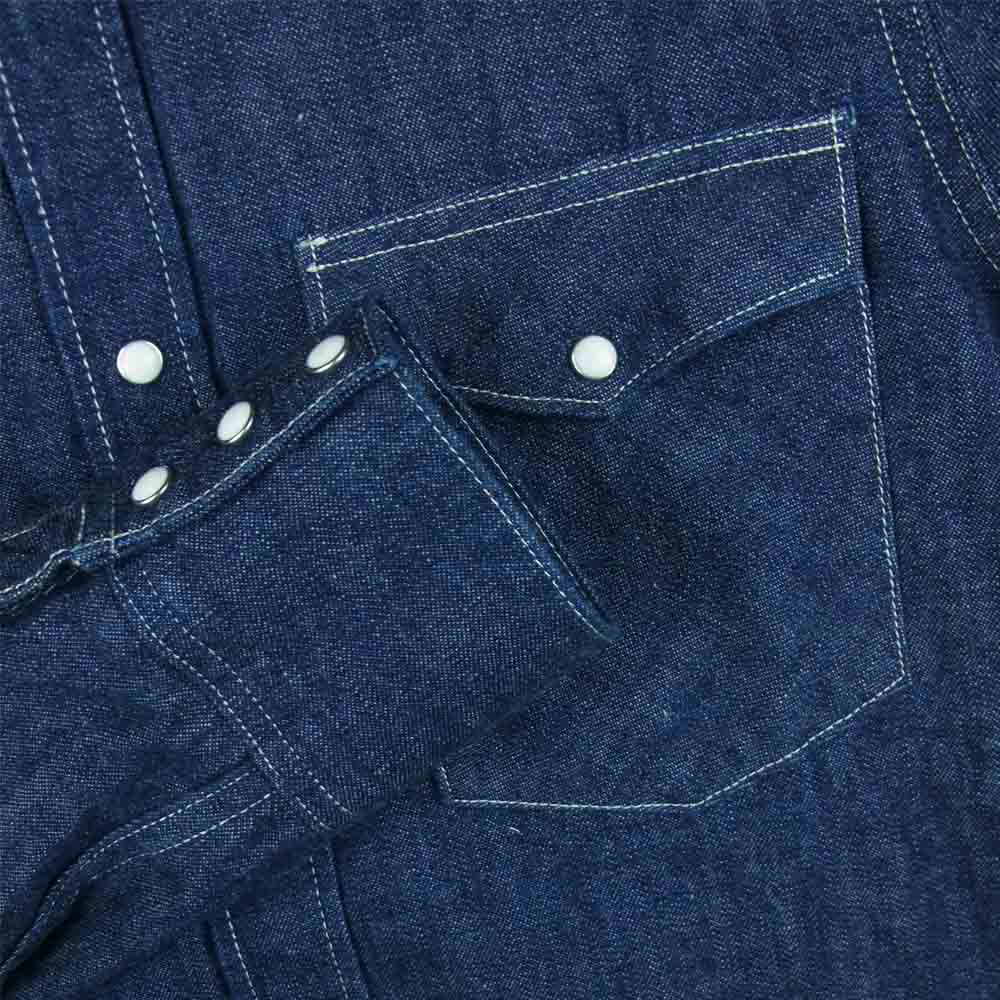 VISVIM ビズビム 17SS 117105007001 SOCIAL SCULPTURE SHIRT デニム ウエスタン 長袖 シャツ インディゴブルー系 1【極上美品】【中古】
