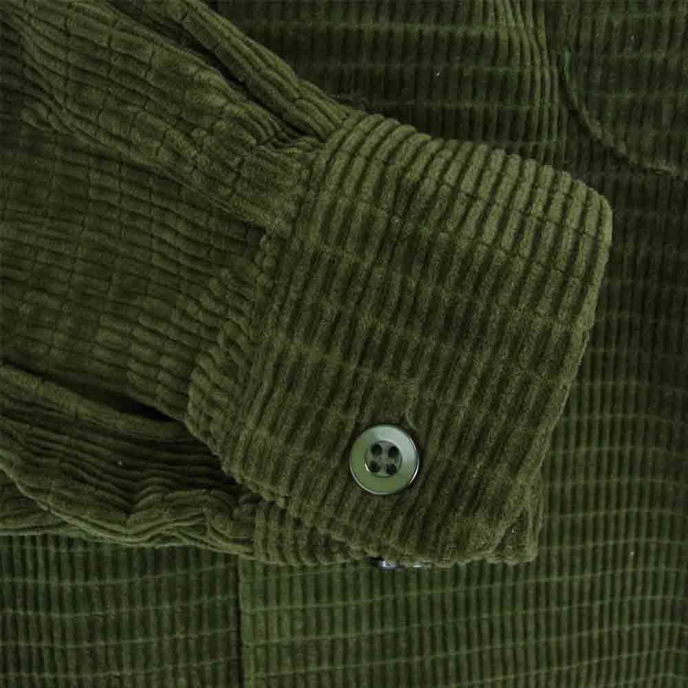 TENDERLOIN テンダーロイン T-CORDUROY SHT コーデュロイ オープンカラー カーキ系 S【中古】