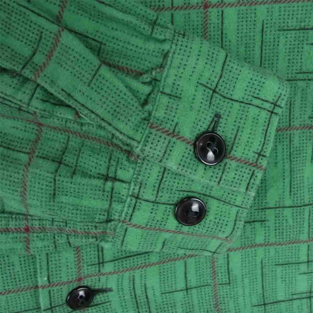 TENDERLOIN テンダーロイン T-PRINT FLANNEL SHT プリント フランネル オープンカラー グリーン系 XS【中古】