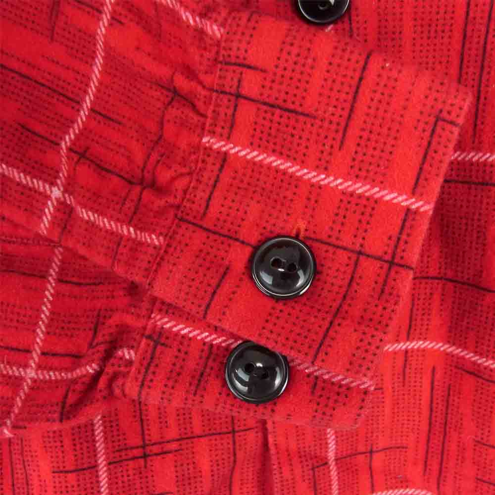 TENDERLOIN テンダーロイン T-PRINT FLANNEL SHT プリント フランネル オープンカラー レッド系 S【中古】