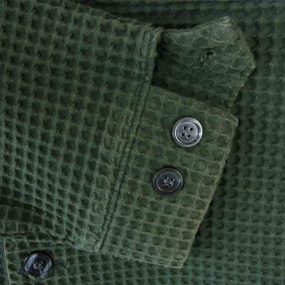TENDERLOIN テンダーロイン T-WAFFLE JKT ワッフル シャツ カーキ系 S【中古】