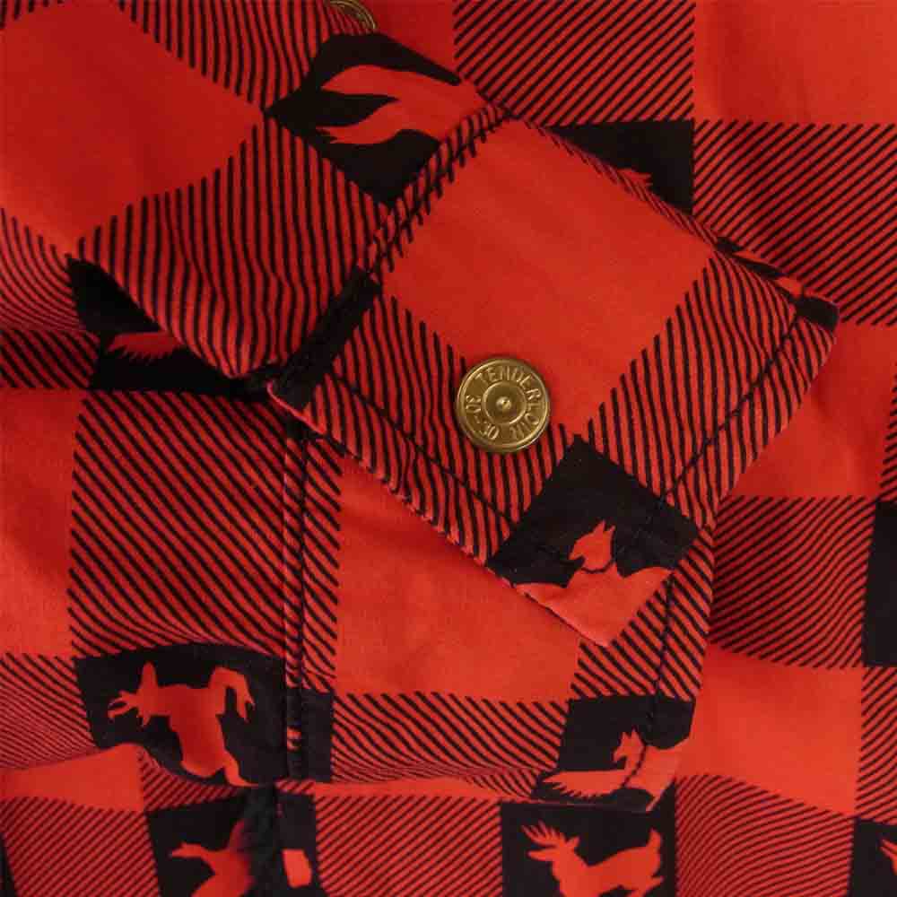 TENDERLOIN テンダーロイン T-SHERPA SHT W シェラ ウィンチェスター ボア チェック シャツ レッド系×ブラック系 XS【中古】