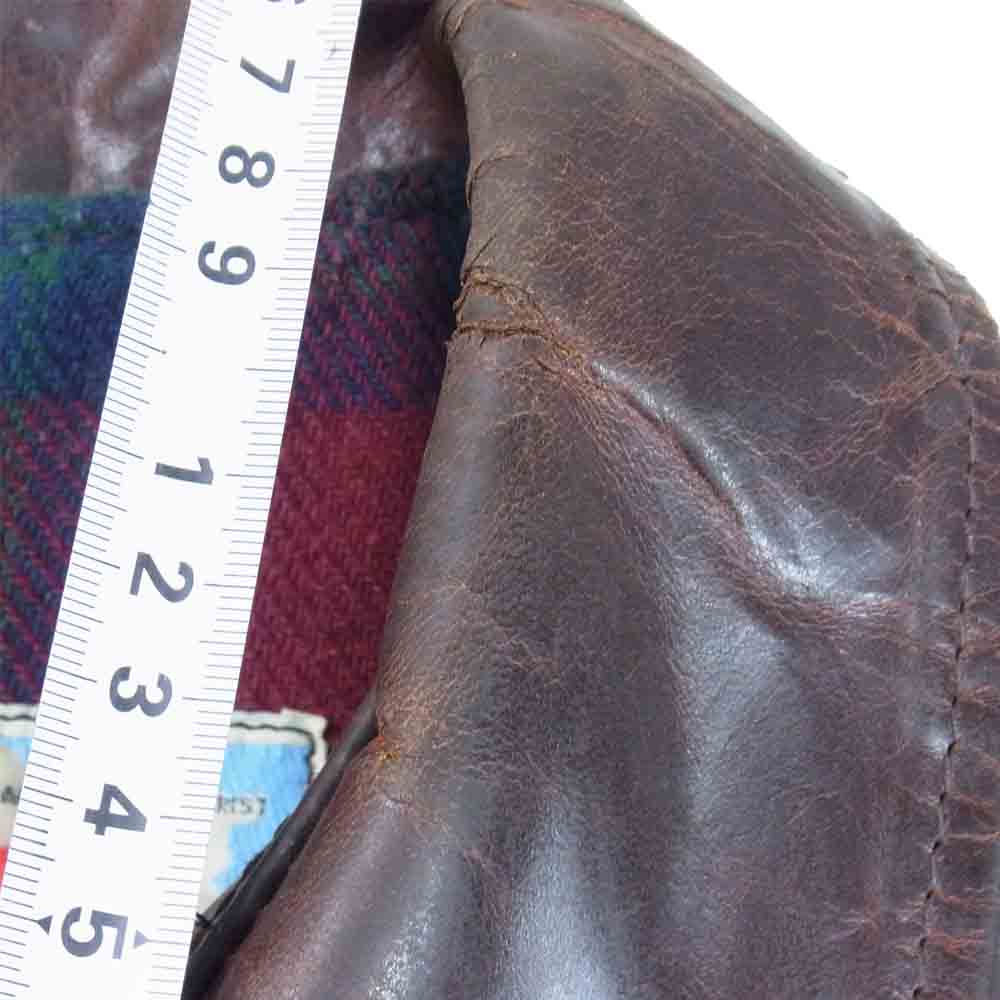 AERO LEATHER エアロレザー ハイウェイマン ホースハイド シングル レザー ライダース ジャケット ブラウン系 38【中古】