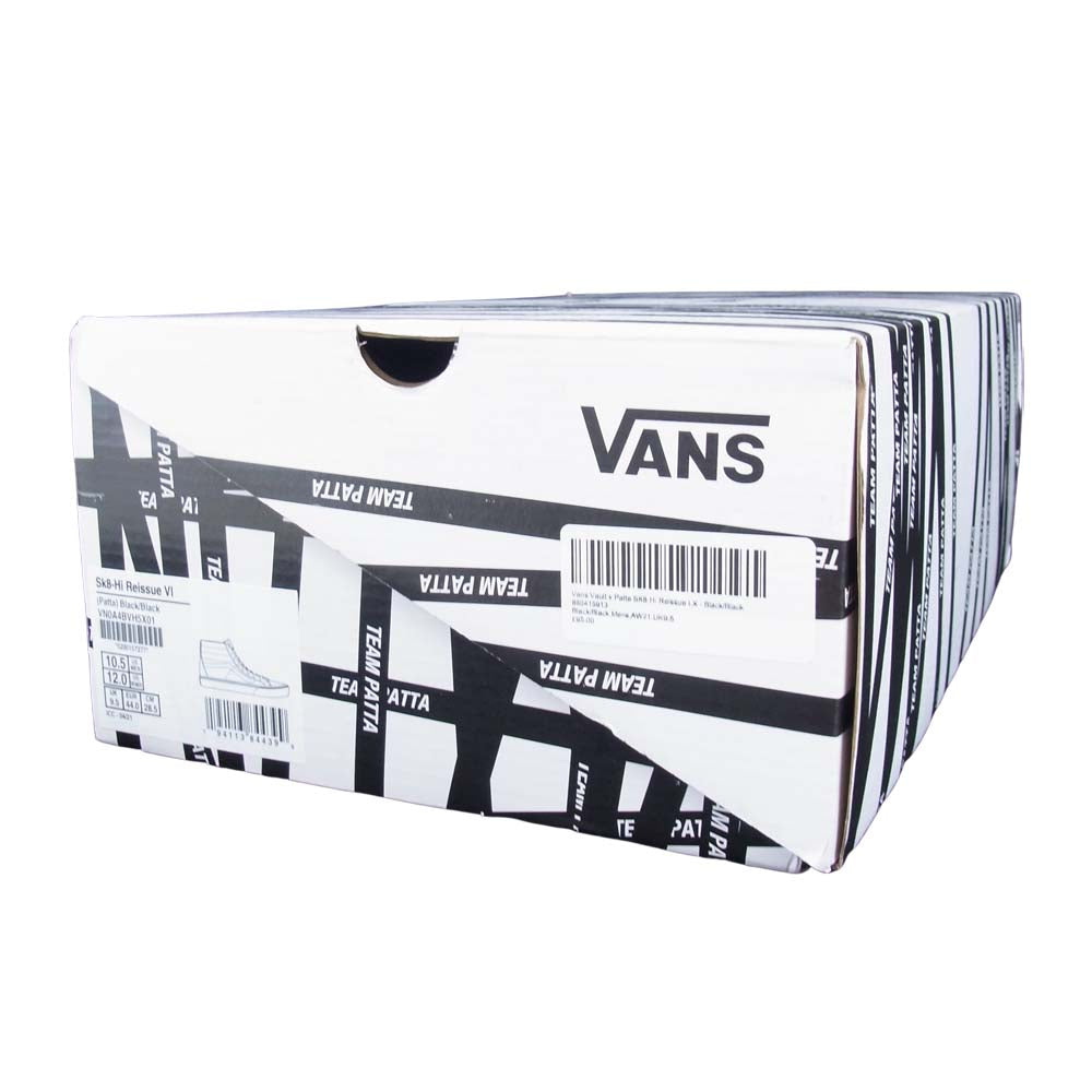 VANS バンズ vn0a4bvh5x01 VAULT ボルト × PATTA パタ LX SK8-Hi BLACK LX スケハイ ブラック ブラック系 28.5㎝【新古品】【未使用】【中古】