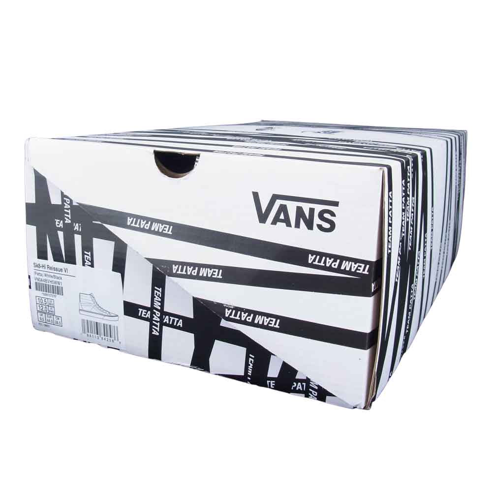VANS バンズ VN0A4BVH5WW1 VAULT ボルト × PATTA パタ LX SK8-Hi BLACK LX スケハイ ホワイト ホワイト系 28.5㎝【新古品】【未使用】【中古】