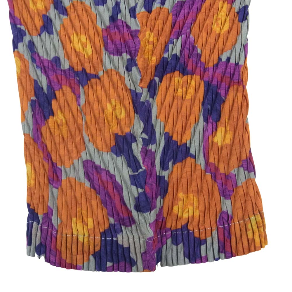 ISSEY MIYAKE イッセイミヤケ 21SS IM12FF620 FLOWER PLEATS PANTS フラワー プリーツ パンツ オレンジ系 グレー系 2【新古品】【未使用】【中古】