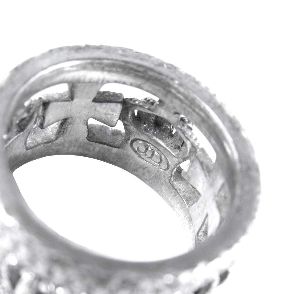 Justin Davis ジャスティンデイビス SRJ175 MEDIEVAL WEDDING BAND クラウン クロス モチーフ スター リング シルバー系 9号程度【中古】