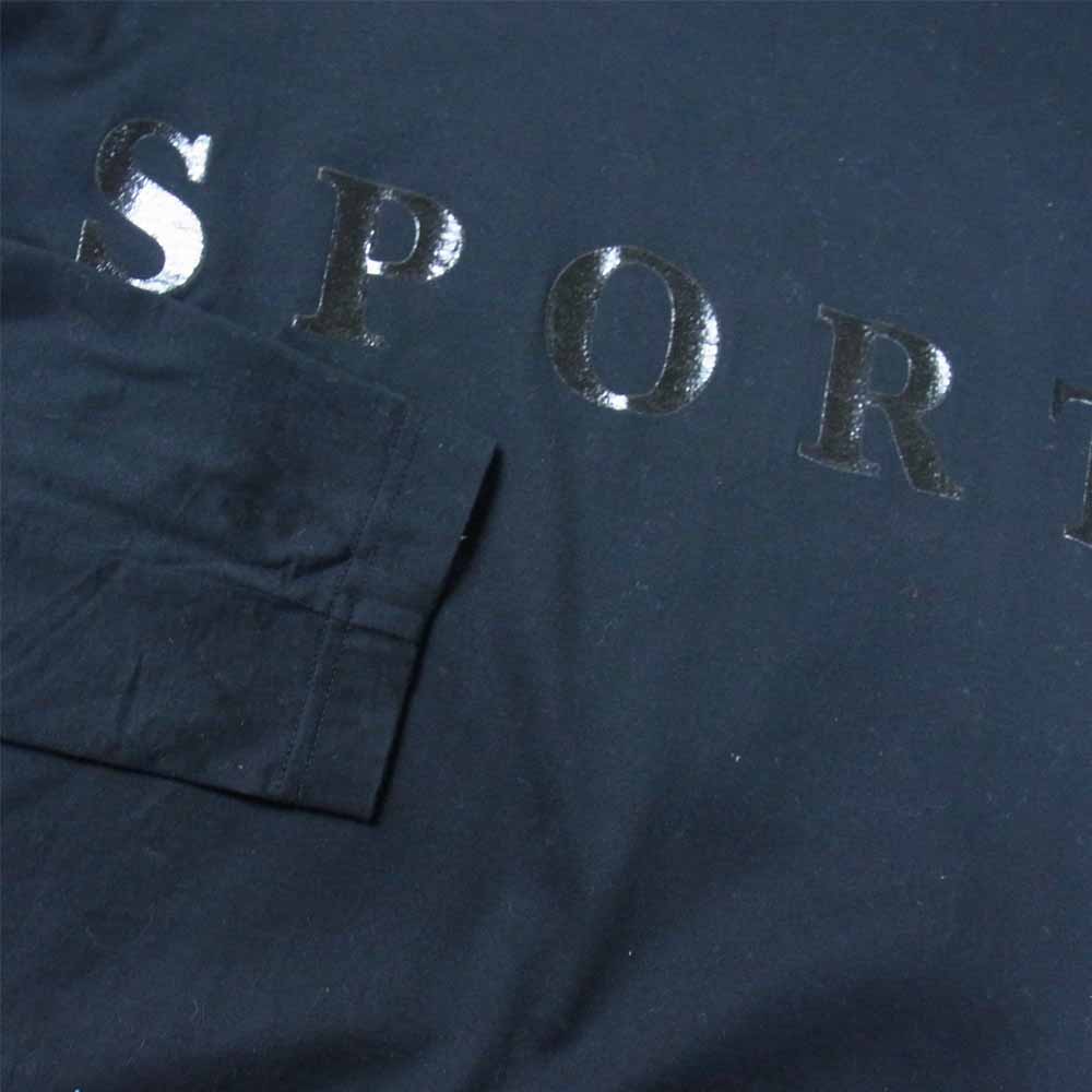 1piu1uguale3 ウノピュウノウグァーレトレ CT015 SPORT バックロゴプリント 長袖 Tシャツ ブラック系 V【中古】