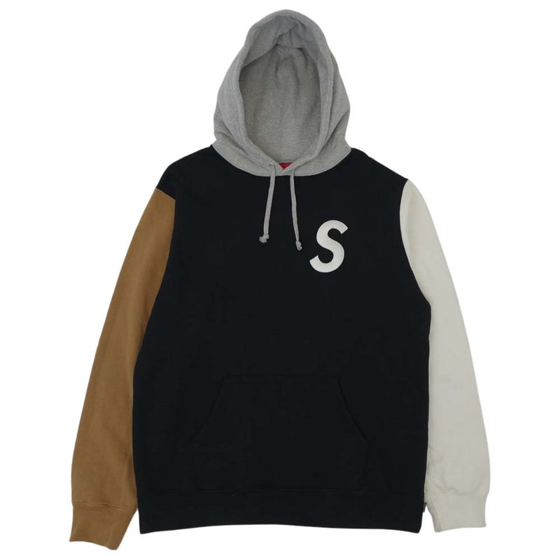 美品 Supreme S Logo Hooded Sweatshirt 黒　XL
