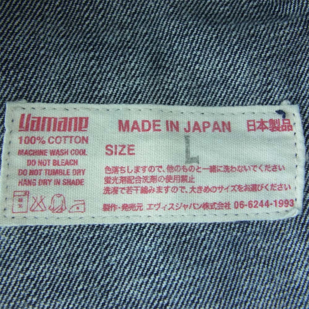 EVISU エヴィス evisu donna エヴィスドンナ ストレッチ デニム ワンピ ワンピース インディゴブルー系 L【美品】【中古】