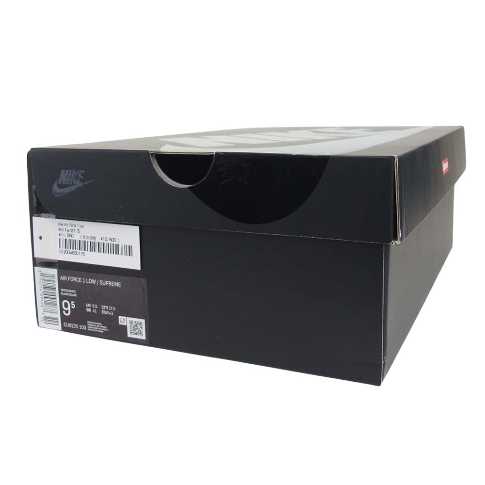 Supreme シュプリーム CU9225-100 × NIKE ナイキ AIR FORCE 1 Low エアフォース ワン ロー 27.5cm ホワイト系 27.5㎝【新古品】【未使用】【中古】