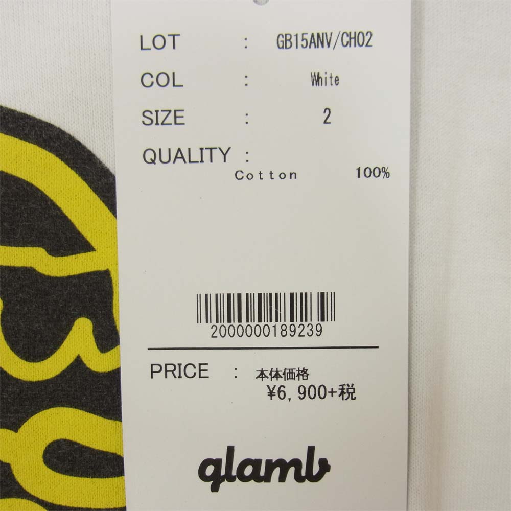 グラム × ちぃたん フロント プリント Tシャツ 2 ホワイト系 2【新古品】【未使用】【中古】