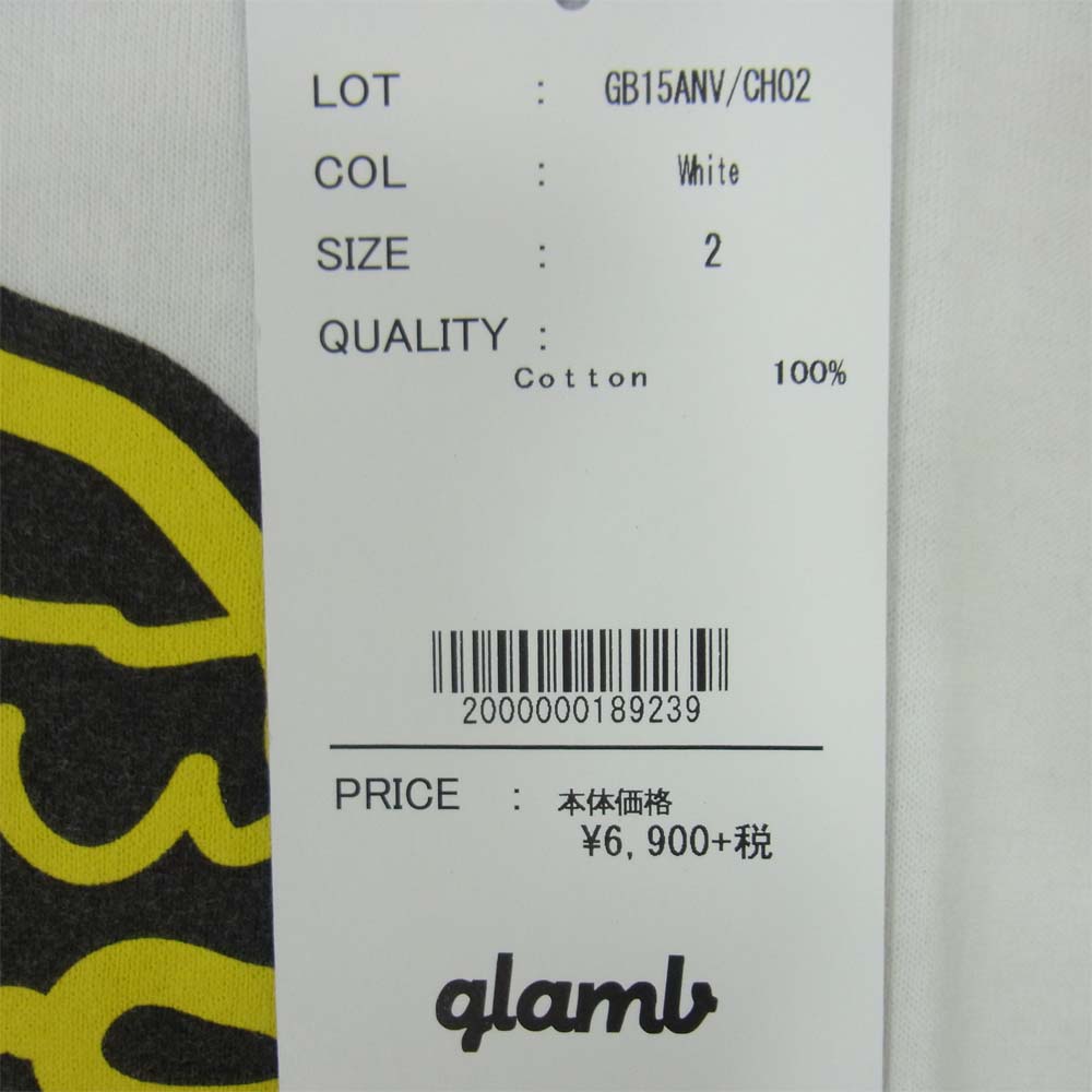 グラム × ちぃたん フロント プリント Tシャツ 2 ホワイト系 2【新古品】【未使用】【中古】