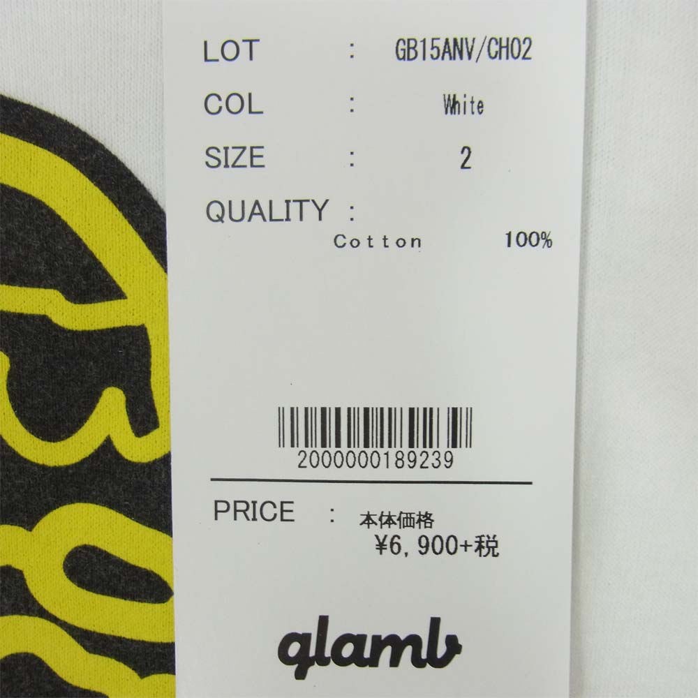 グラム × ちぃたん フロント プリント Tシャツ 2 ホワイト系 2【新古品】【未使用】【中古】