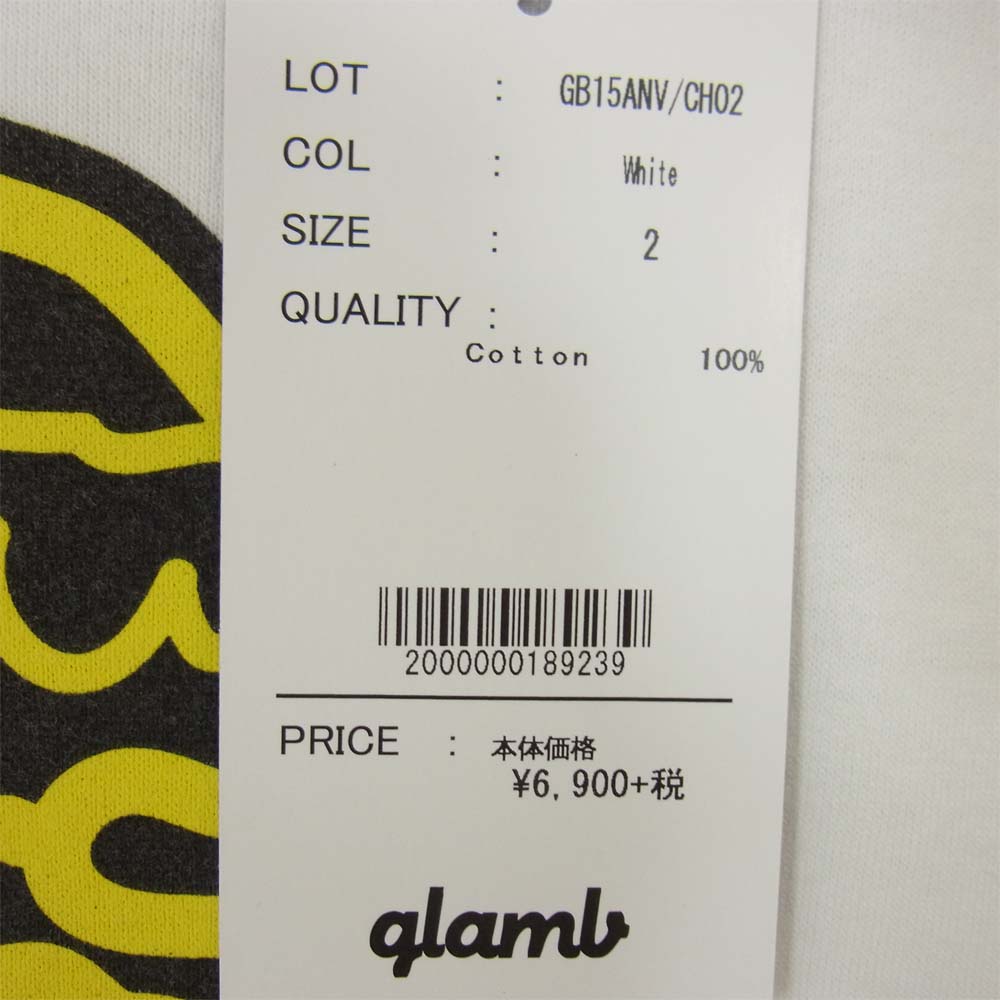 グラム × ちぃたん フロント プリント Tシャツ 2 ホワイト系 2【新古品】【未使用】【中古】